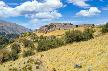 Saqsaywaman Inca ruins in Cusco, Peru