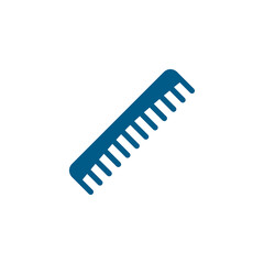 Comb Blue Icon On White Background. Blue Flat Style Vector Illustration