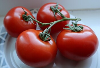 red juicy fresh tomato