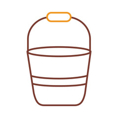 bucket line style icon vector design