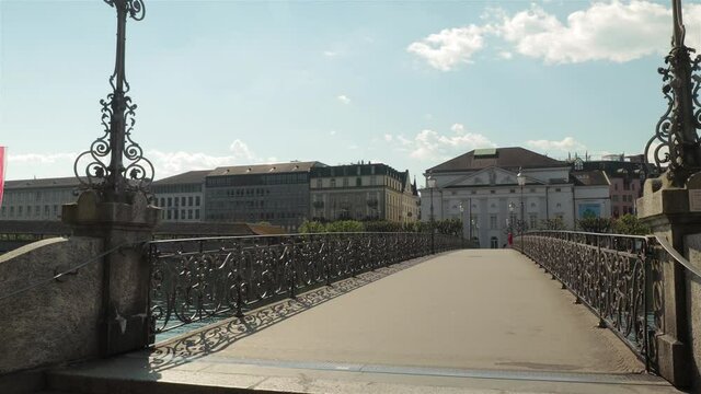Luzern empty Rathaussteg bridge - Coronavirus time