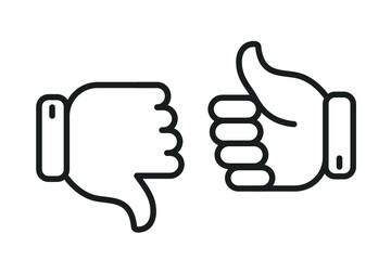 Vector thumbs up icon. Like concept. Premium quality graphic design. Modern signs, outline symbols collection, simple thin line icons set for websites, web design, mobile app