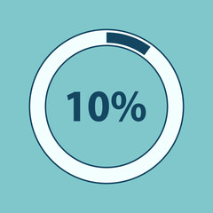 loading scale, ten percent, vector illustration