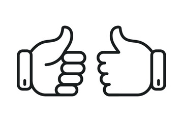 Vector thumbs up icon. Like concept. Premium quality graphic design. Modern signs, outline symbols collection, simple thin line icons set for websites, web design, mobile app