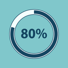 progress bar, loading percentage, vector illustration 