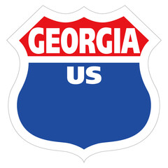 全米50州 国道標識板　US ROUTE SIGHN BOARD Georgia ジュージア州