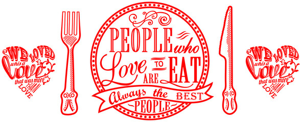 restaurant menu text design with cutlery