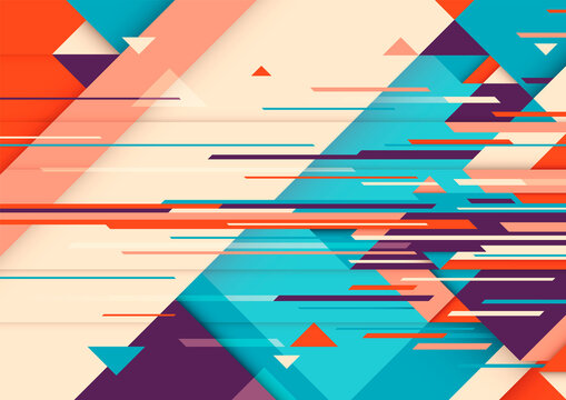 Geometric abstraction in futuristic style. Vector illustration.