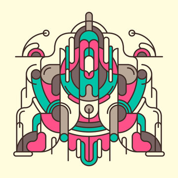Modish abstraction in color. Vector illustration.