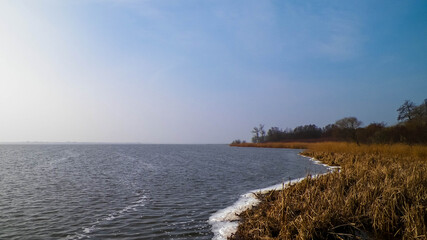 Coast of Jamno Lake. Northern Poland nature.