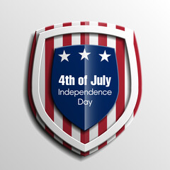 Creative shield USA Independence Day, Veterans Day