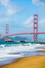Fototapeta na wymiar A view of Golden Gate Bridge, San Francisco, California, USA