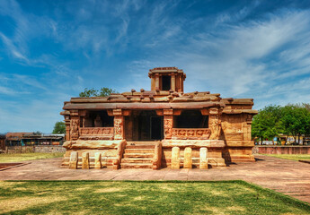 Lad Khan temple in Aihole, Bagalkot, Karnataka, India - The Galaganatha Group of temples