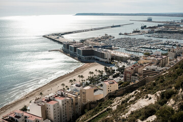 Fototapeta premium View from the castle of Santa Barbara. Top view