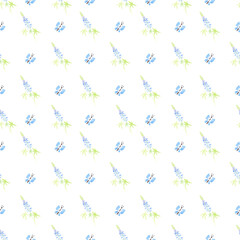 Watercolor digital paper blue wildflowers. Perfect for web design, scrapbooking, textile design, printing and other creative projects.