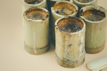 Sticky rice cooked with coconut milk Khao lam