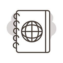 notebook with sphere browser line style