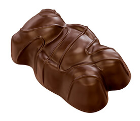 bear chocolate. Isolated on white background. 3d illustration