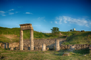 Fototapeta na wymiar Pantikapaion ruins, Kerch, Crimea.