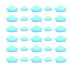 Clouds, sky vector texture, eps 10