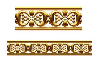 Ornament. Straight segment. Combinable with a fourtyfive or ninety degree curve version. Search term Linda