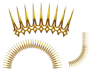 Ornament. Curved segment with fourtyfive degree angle. Combinable with a straight or ninety degree version. Search term shine