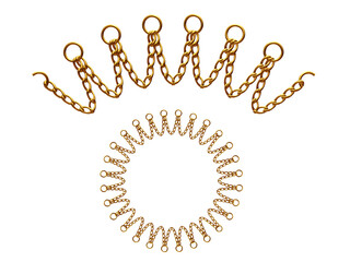 Ornament. Curved segment with ninety degree angle. Combinable with a straight or fourtyfive degree version. Search term Chain © diez-artwork