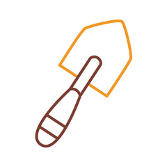 shovel tool line style icon vector design