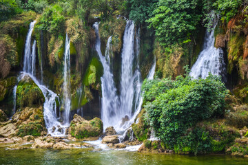 Fototapeta na wymiar Kravica waterfalls in Bosnia and Hercegovina