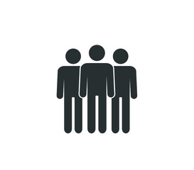 People flat icon. Group of people icon. 