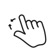 Hand Touch icon vector. Touch icon vector