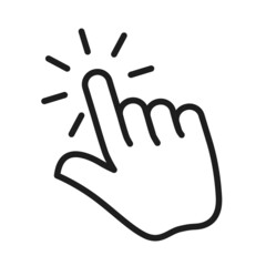 Hand Touch icon vector. Touch icon vector