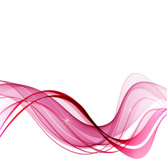 Abstract red wave backgroun template. Vector abstract curved lines background Template design