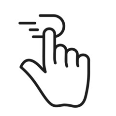 Hand Touch icon vector. Touch icon vector