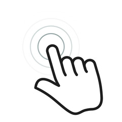 Hand Touch icon vector. Touch icon vector