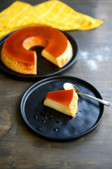 Brazilian sweet. Condensed milk pudding.