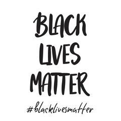 Black lives matter. Hand drawn lettering