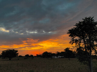 Fototapeta na wymiar Sunset Time Nature landscape