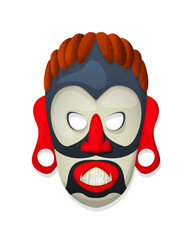 Vector tribal mask 18