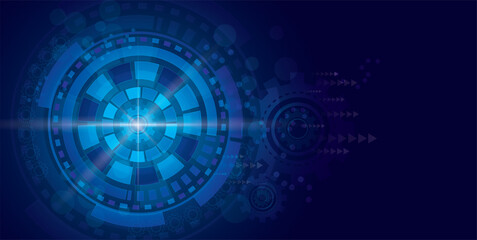 blue background technology concept, digital abstract vector design, network  internet connect.