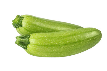 Fresh courgettes zucchini isolated on white background