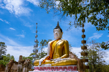 Obraz premium Buddha statue in temple of Thailand.