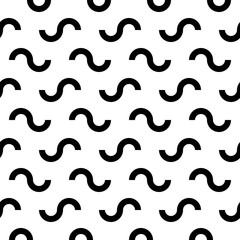 Curves seamless pattern. Curved lines print. Ethnic ornament. Folk wallpaper. Tribal motif. Wavy stripes background. Vector artwork. Geometrical shapes backdrop. Textile digital paper, abstract image