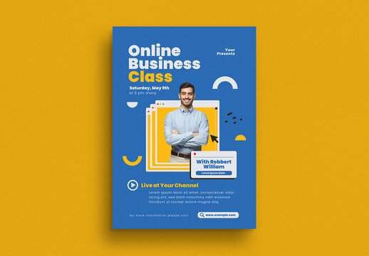 Online Business Class Flyer Layout