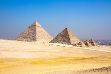 Obraz na płótnie Canvas Great Pyramid of Giza, UNESCO World Heritage site, Cairo, Egypt.