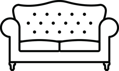 Bridgewater sofa icon , vector