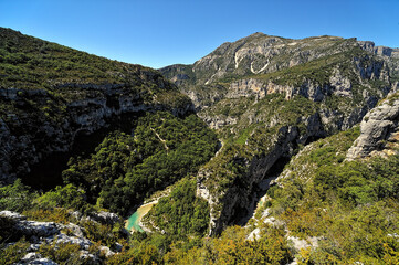 View of the Verdon canyon