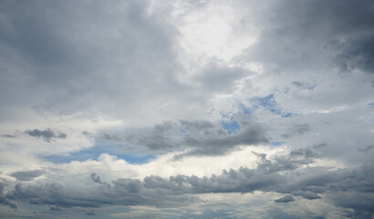 Dark gray nimbostratus cloud bakground. Nimbostratus clouds are associated with rainy, dreary days.