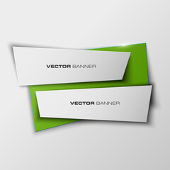 2 Vector banner with a glass surface for your business titles. Abstract background. Eps 10 vector file.