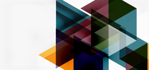 Fototapeta premium Geometric abstract background, mosaic triangle and hexagon shapes. Trendy abstract layout template for business or technology presentation, internet poster or web brochure cover, wallpaper
